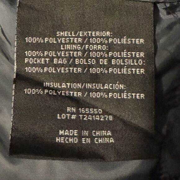 32 Degrees Womans Large Blue Winter Tech Puffer Jacket 1699330 Coat Rain Lrg L - Picture 10 of 15